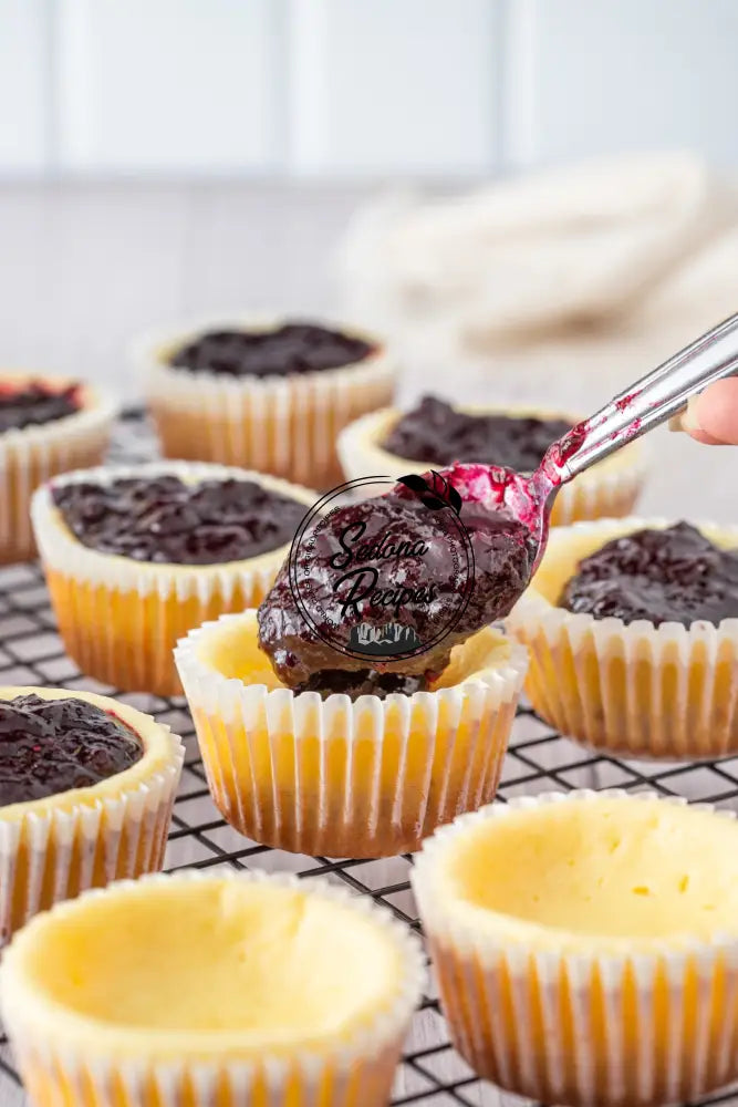 Oreo Blueberry Mini Cheesecakes