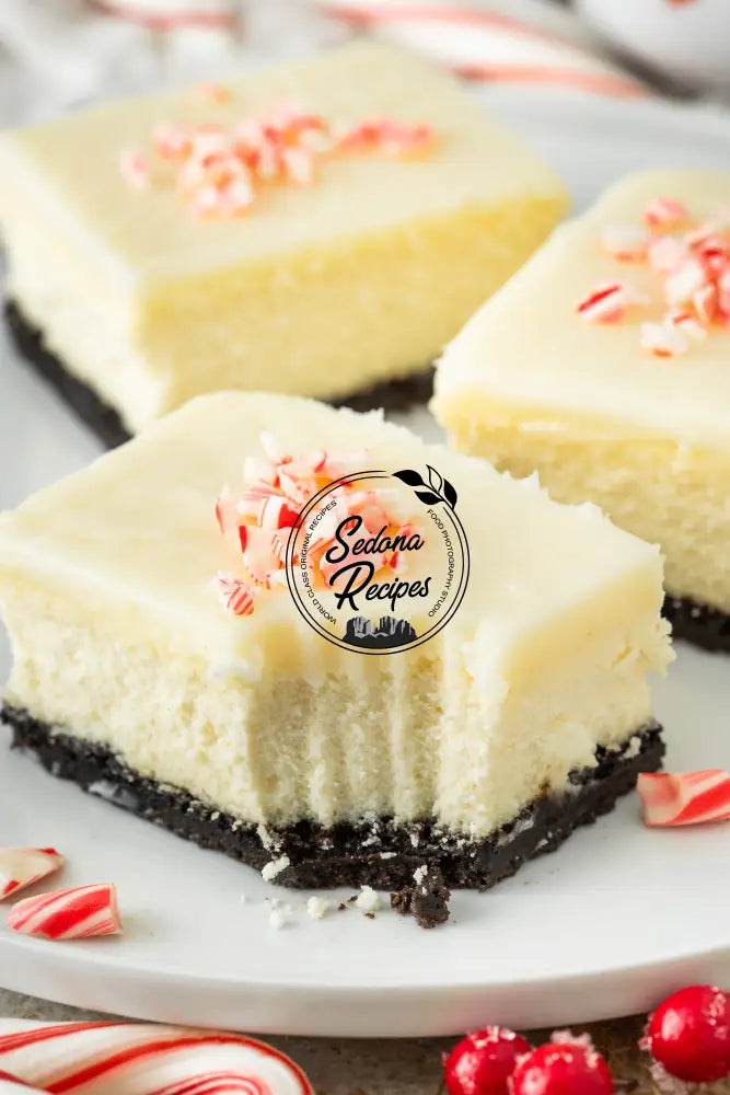 Peppermint Bark Cheesecake Bars