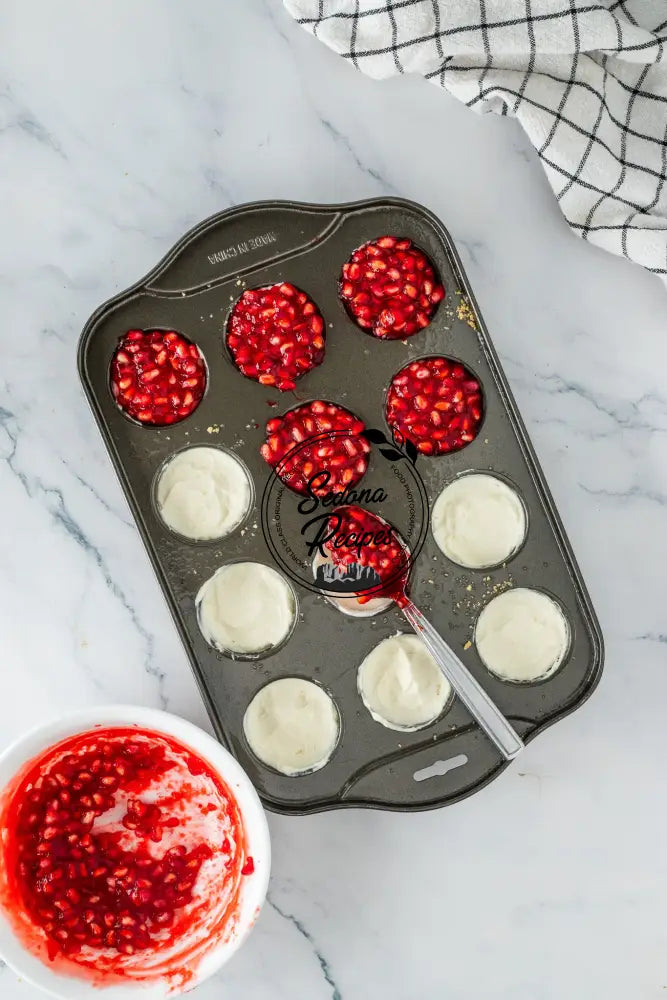 Pomegranate & Mint Mini Cheesecake Towers