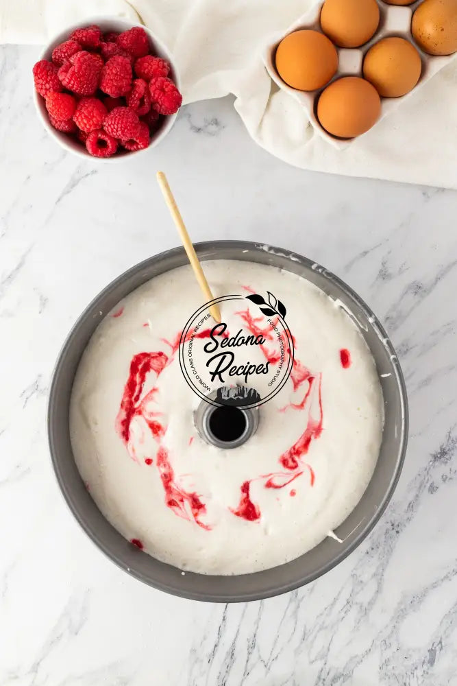 Raspberry Angel Food Cake