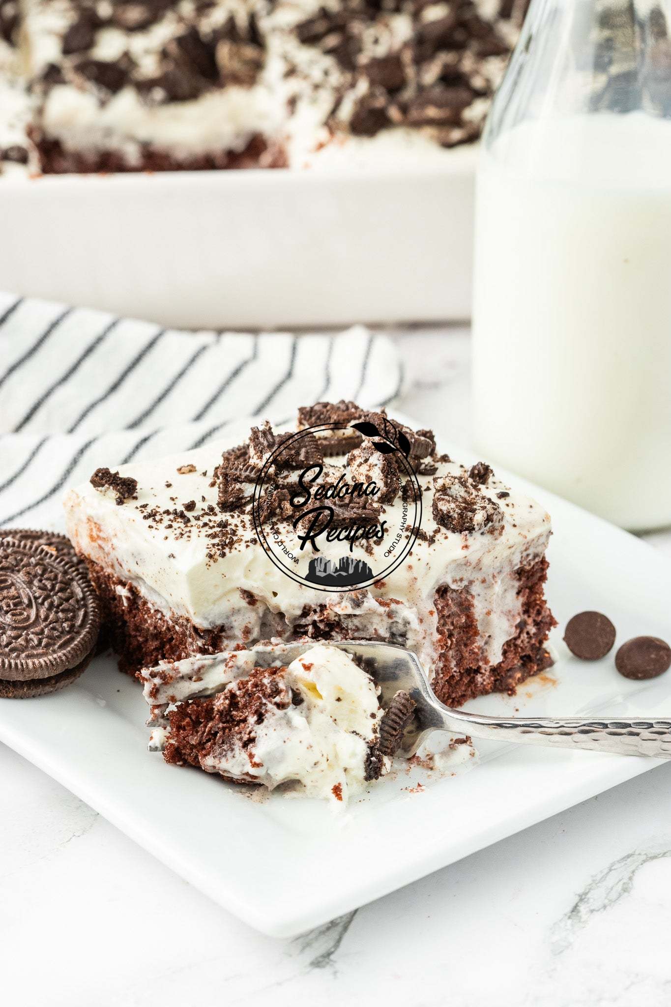 Oreo Poke Cake