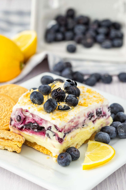 No Bake Lemon Blueberry Delight