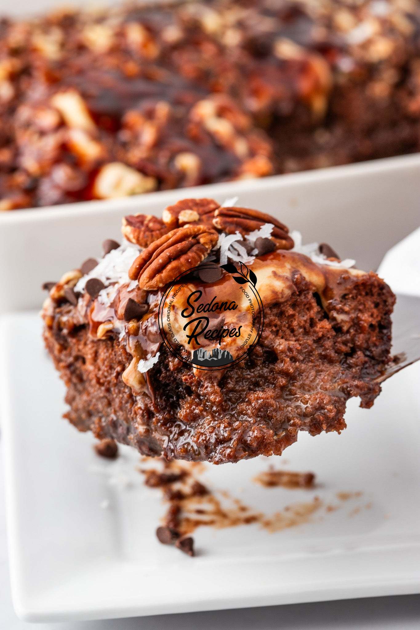 German Chocolate Poke Cake