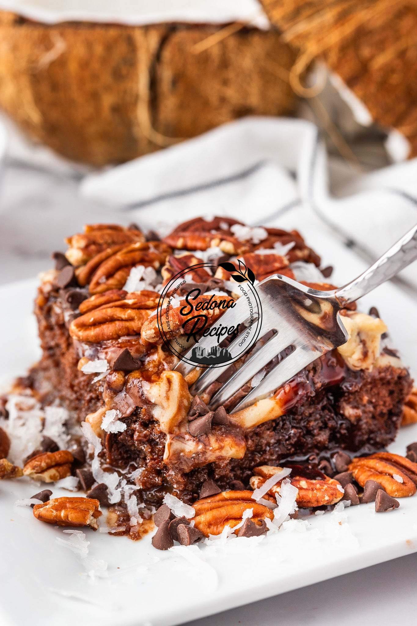 German Chocolate Poke Cake