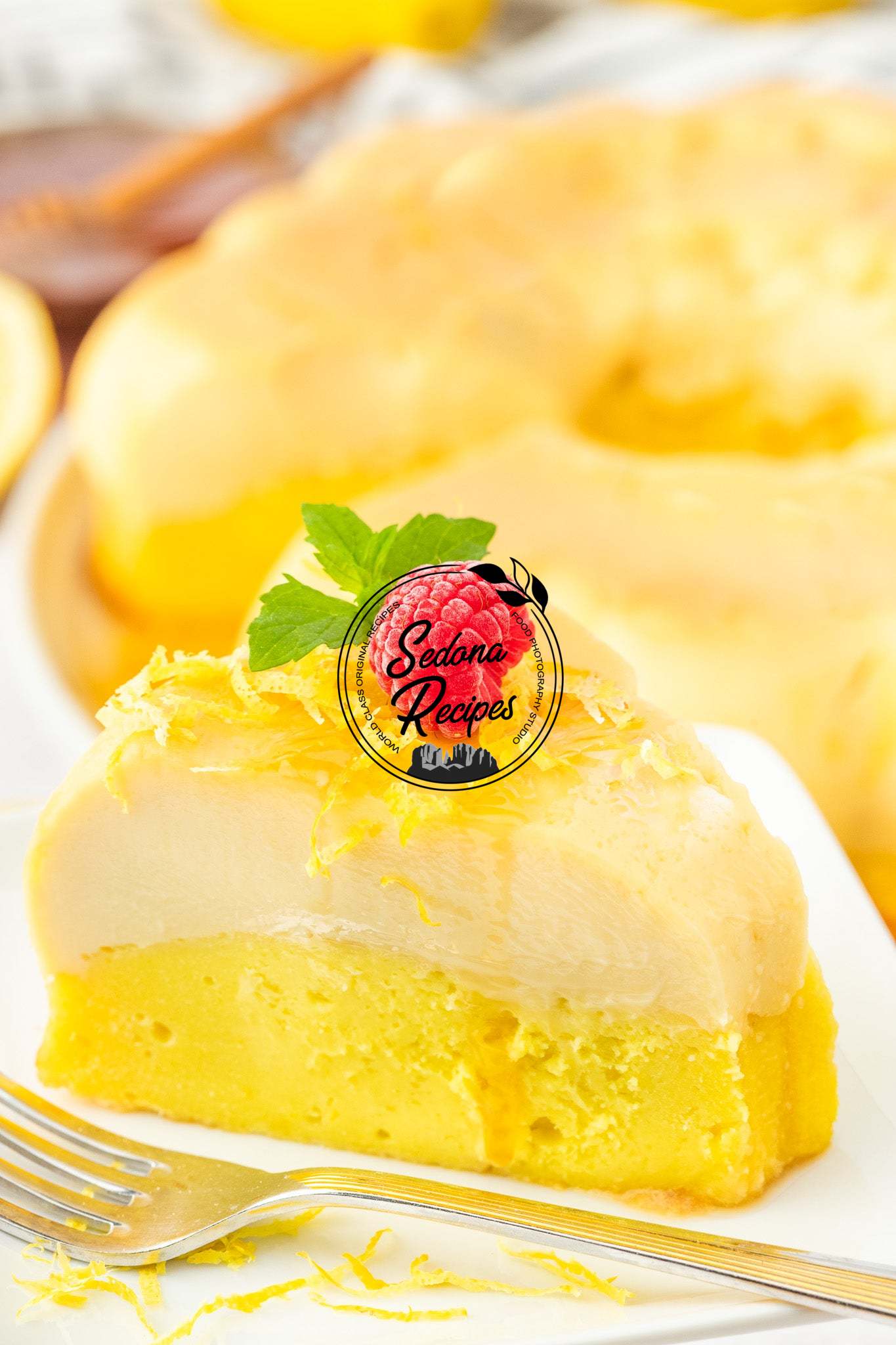 Honey Lemon Flan Cake