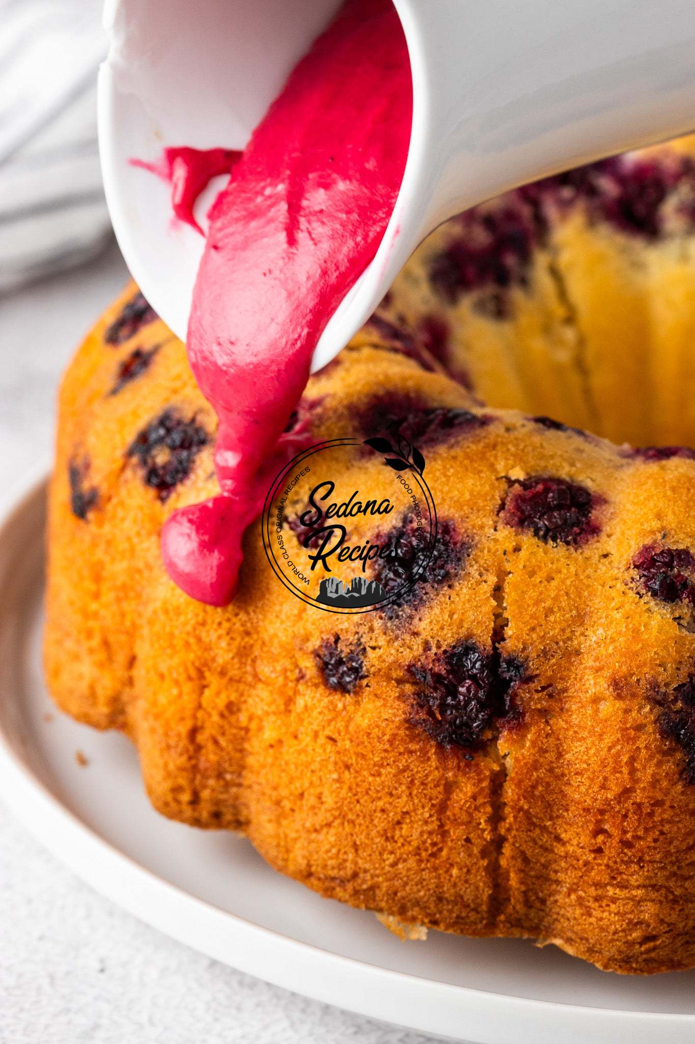 Lemon Blackberry Bundt Cake