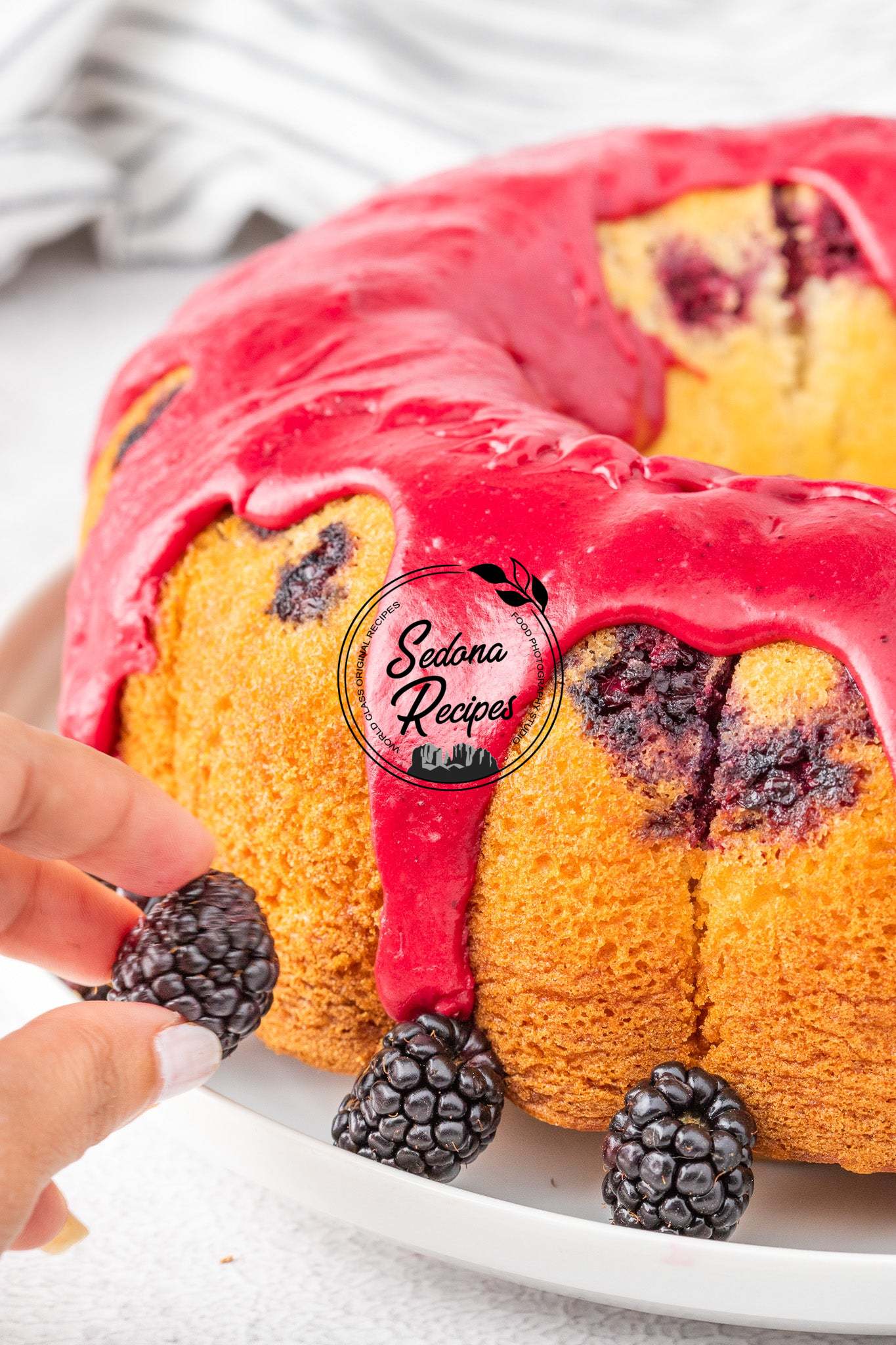 Lemon Blackberry Bundt Cake