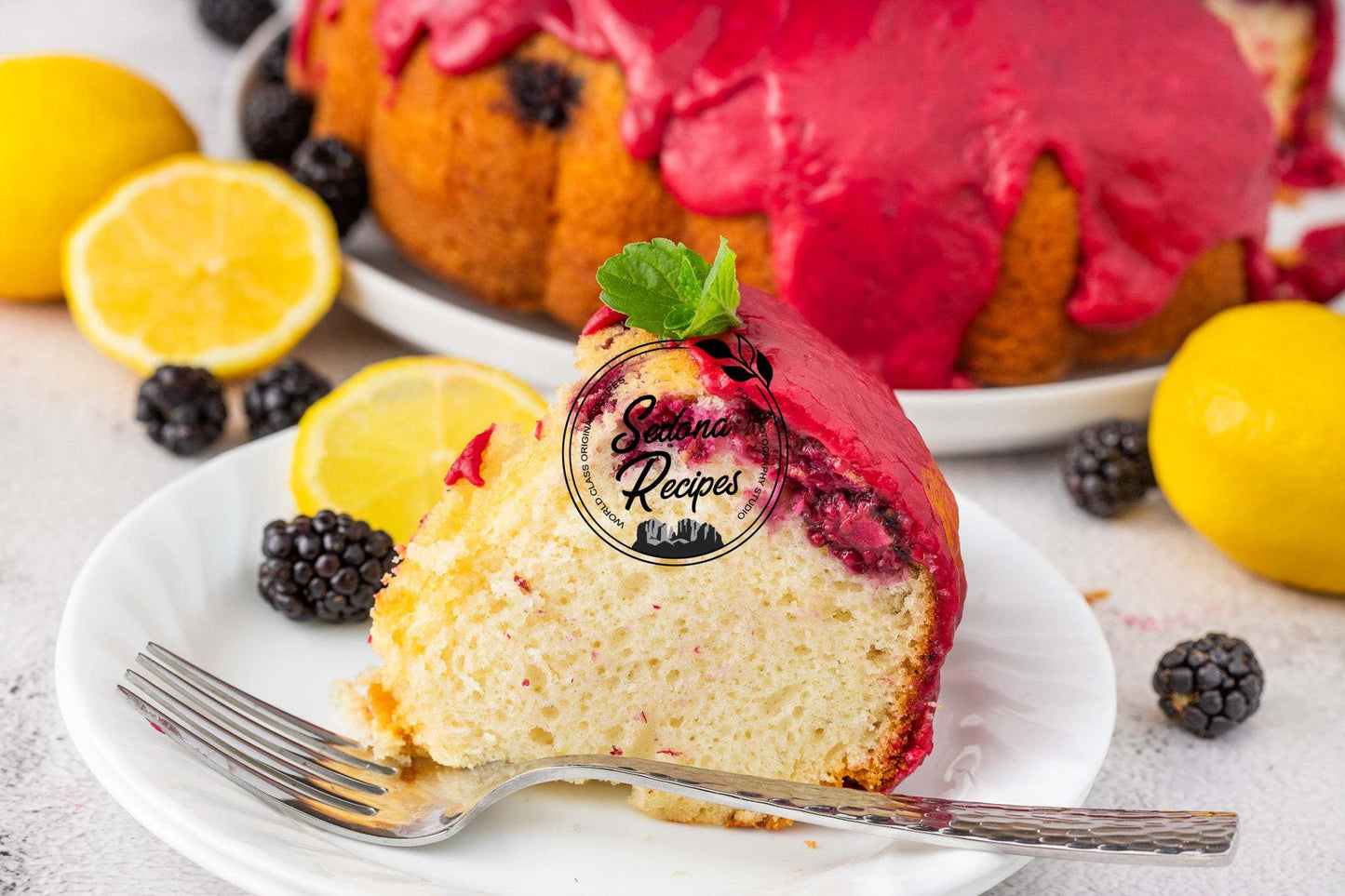 Lemon Blackberry Bundt Cake