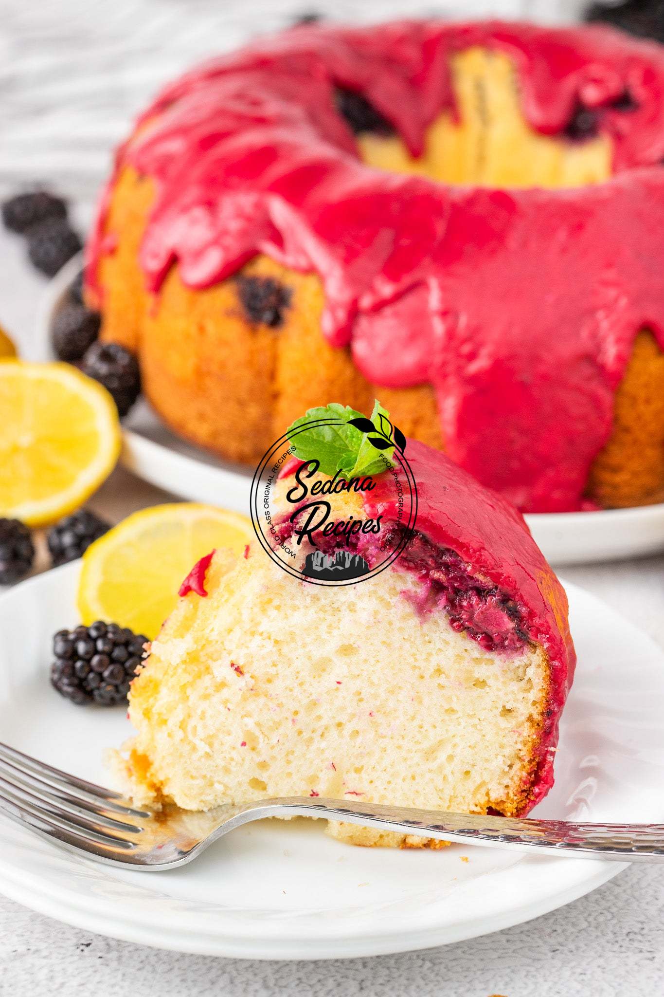 Lemon Blackberry Bundt Cake