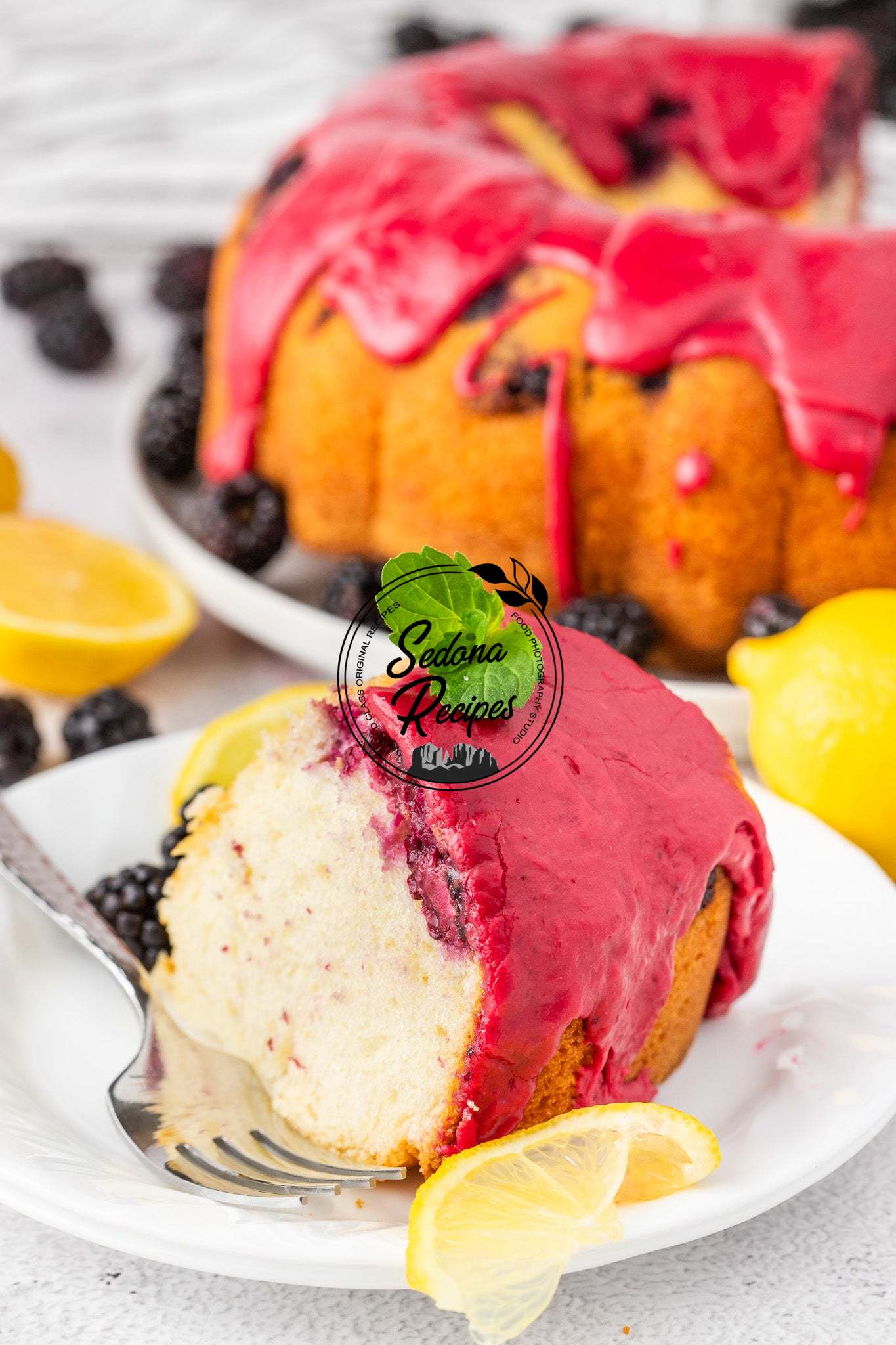 Lemon Blackberry Bundt Cake