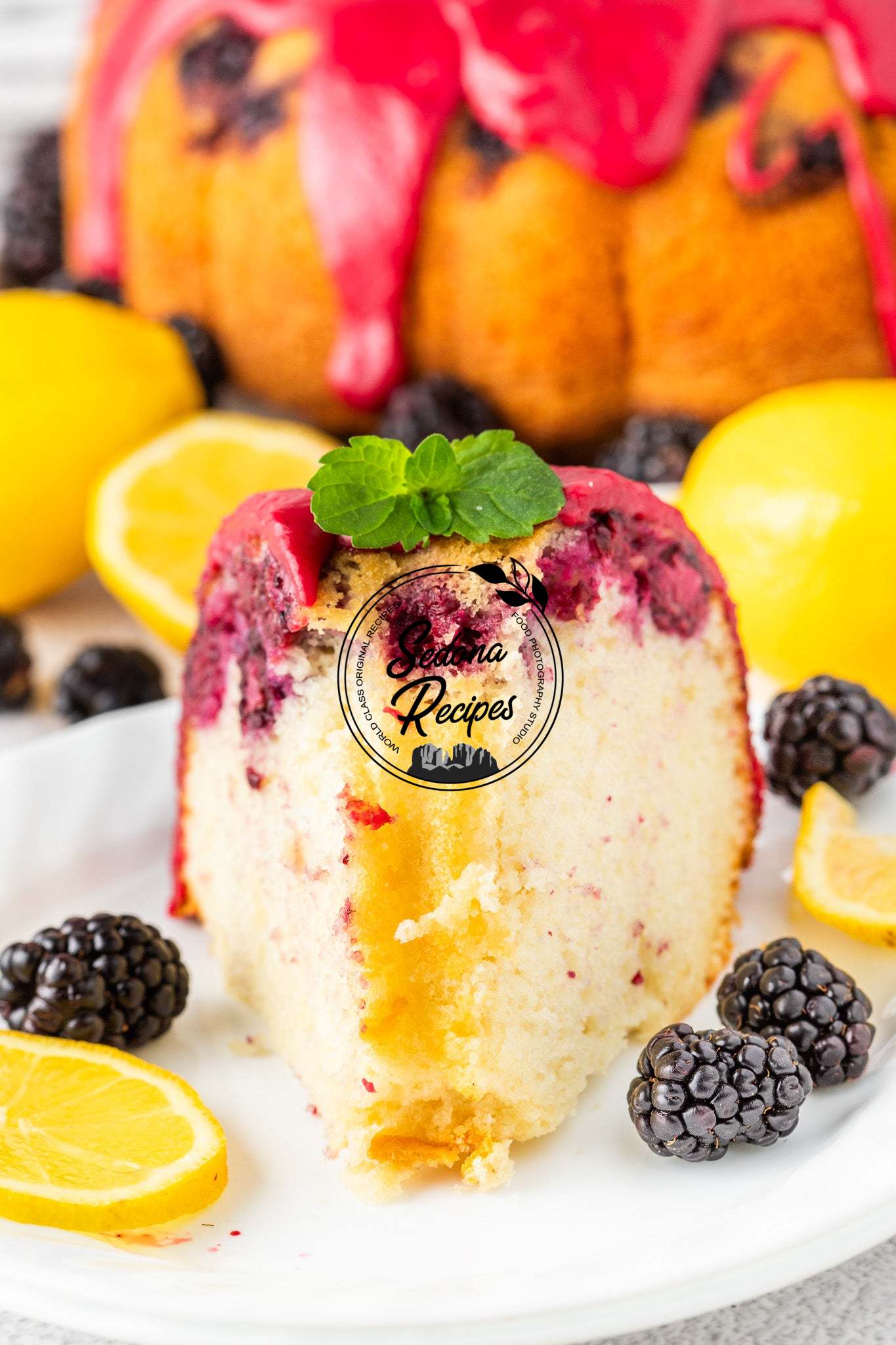 Lemon Blackberry Bundt Cake