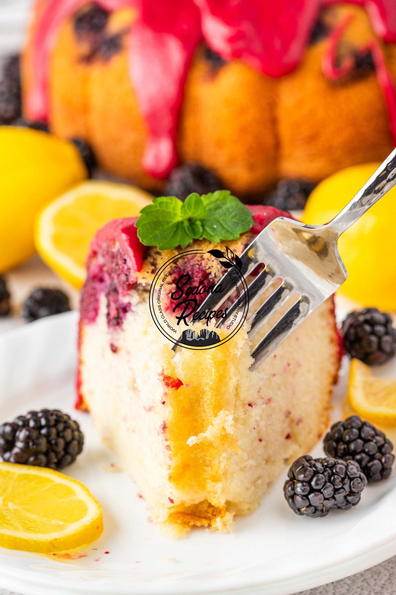 Lemon Blackberry Bundt Cake