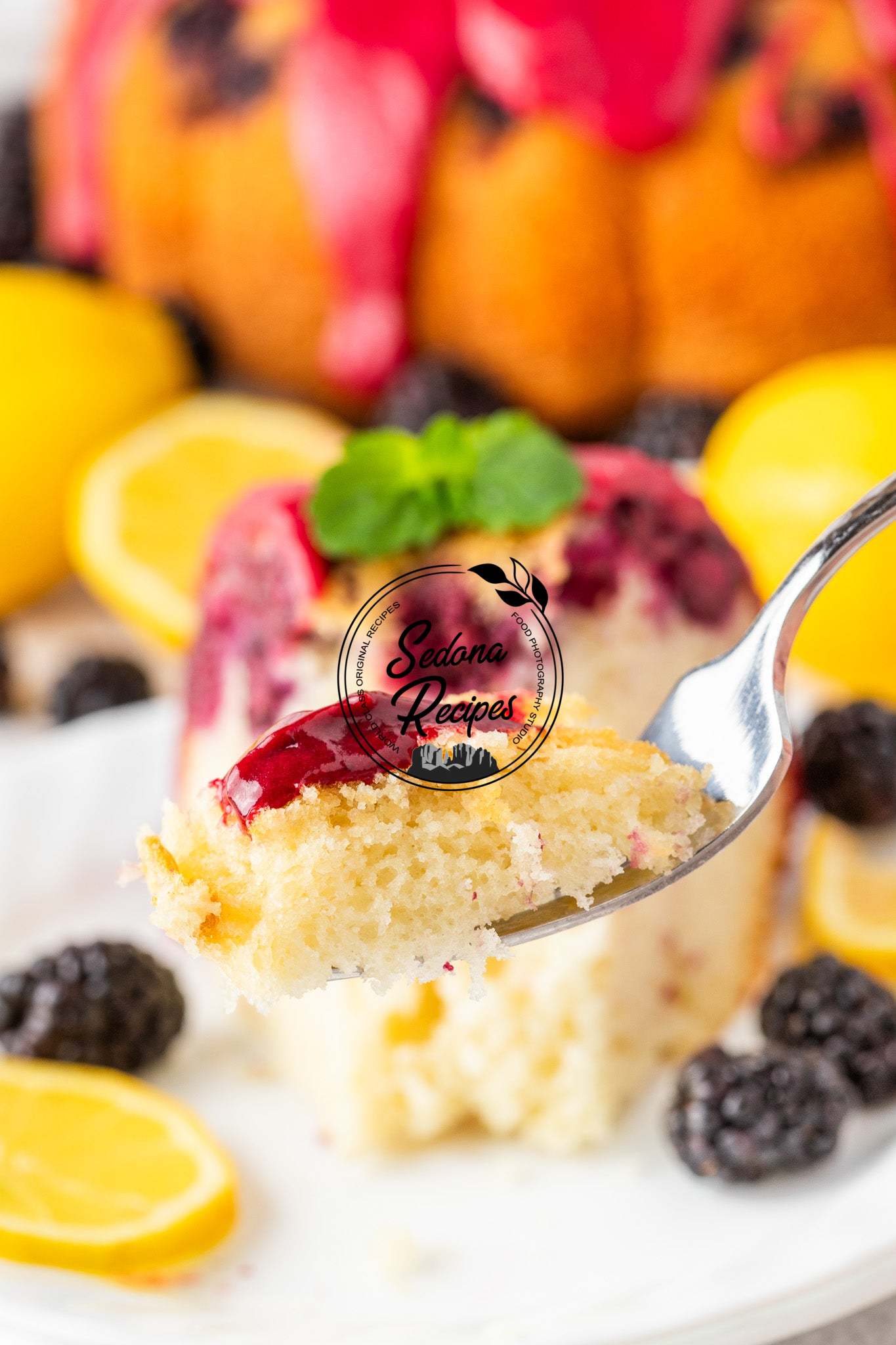 Lemon Blackberry Bundt Cake