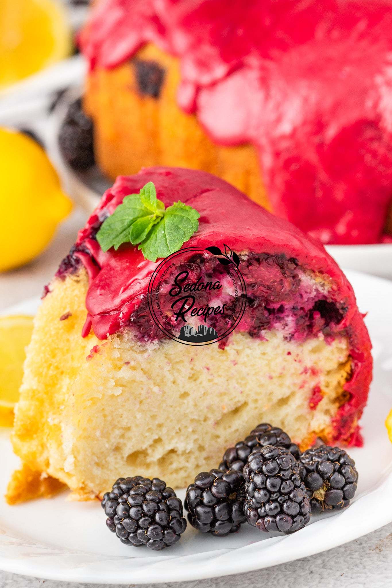 Lemon Blackberry Bundt Cake