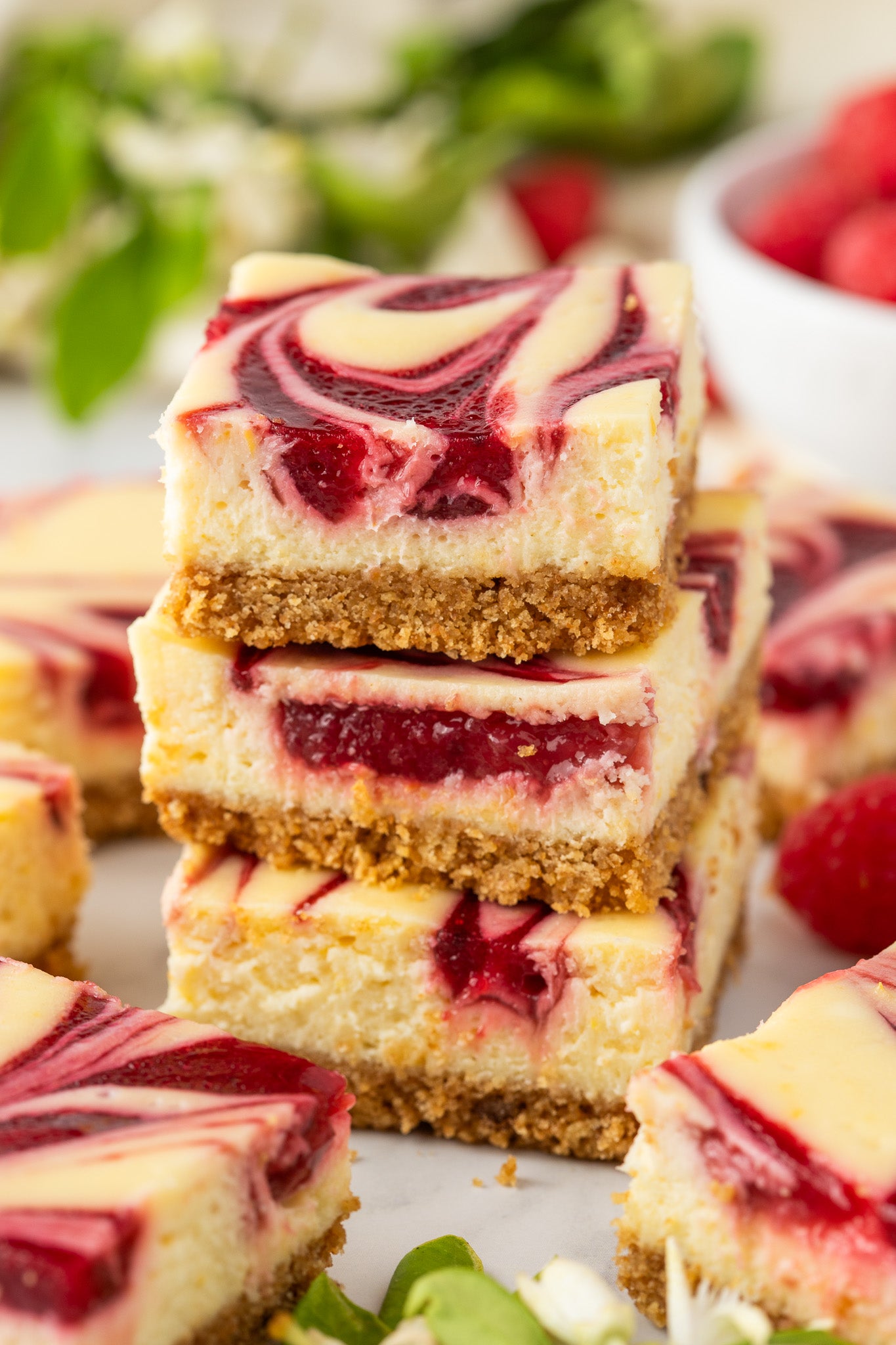 Lemon Raspberry Cheesecake Bars