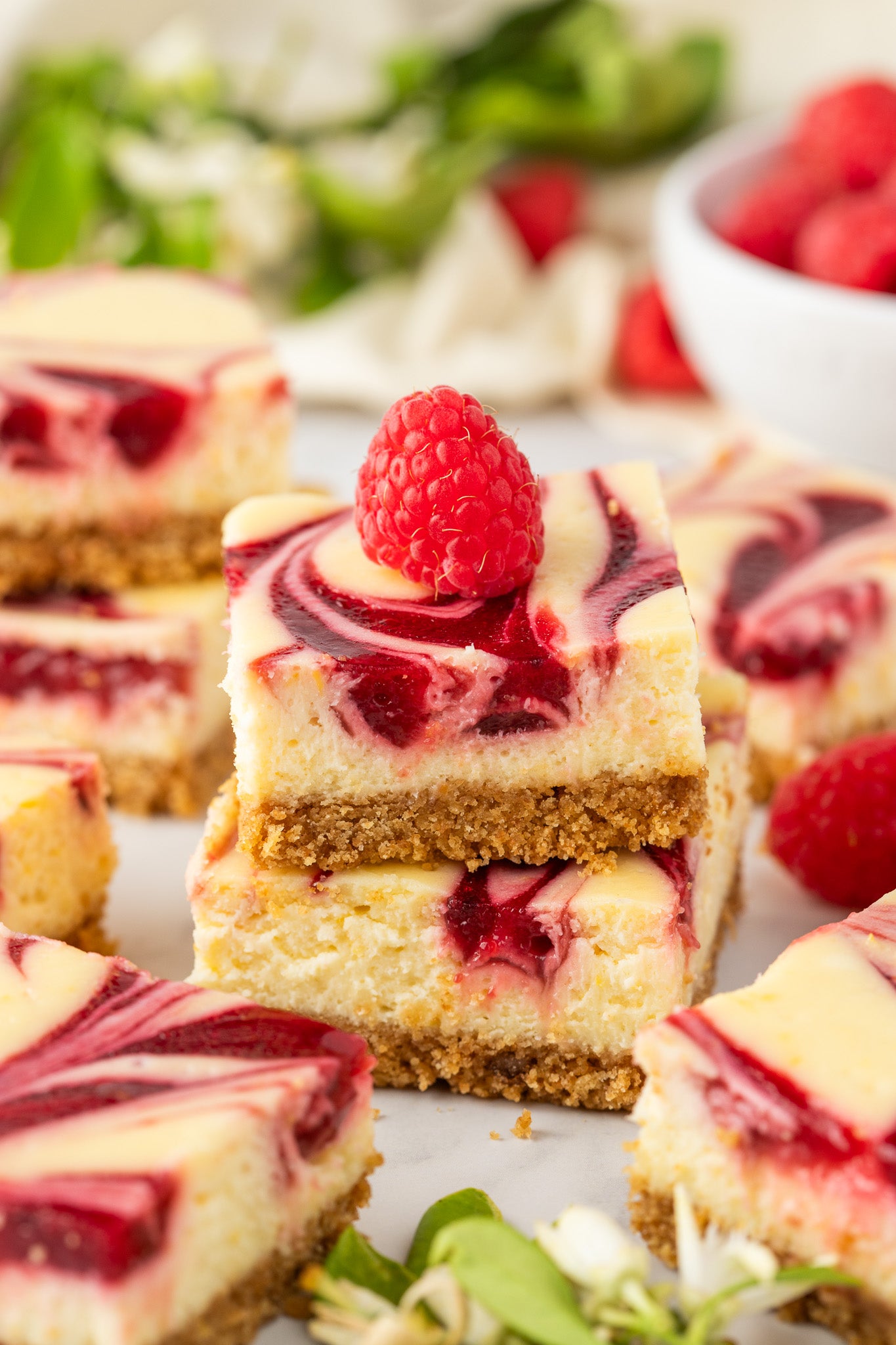Lemon Raspberry Cheesecake Bars