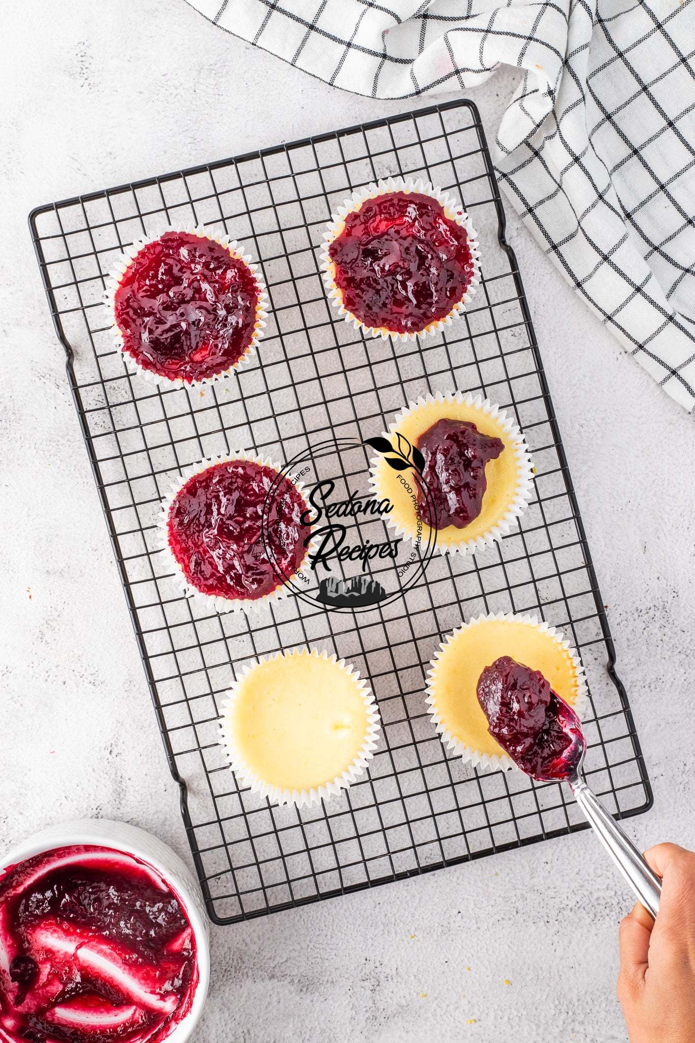 Mini Blackberry Cheesecakes