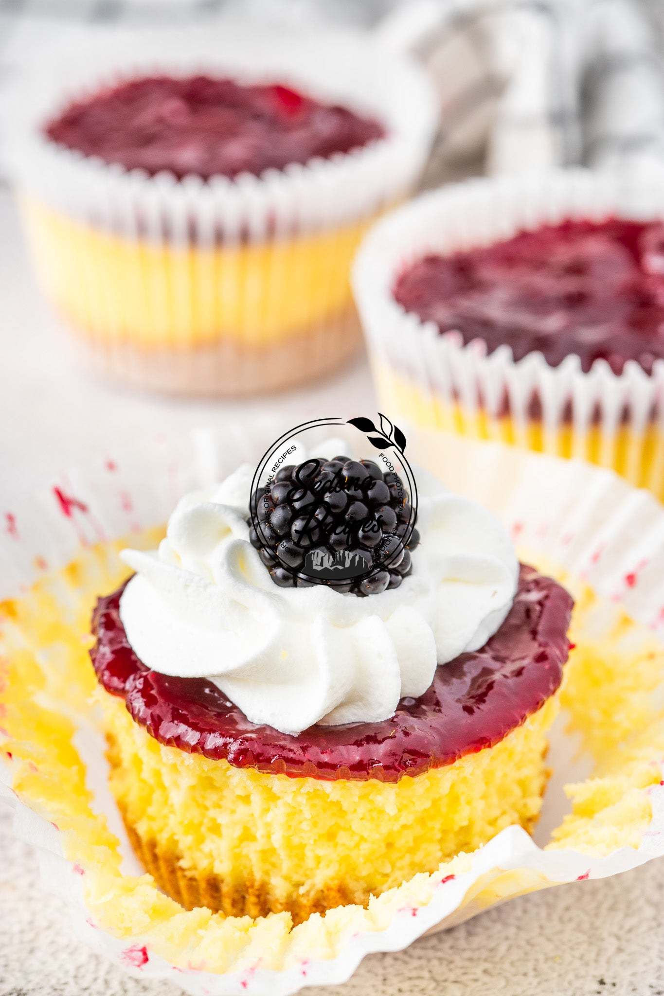 Mini Blackberry Cheesecakes