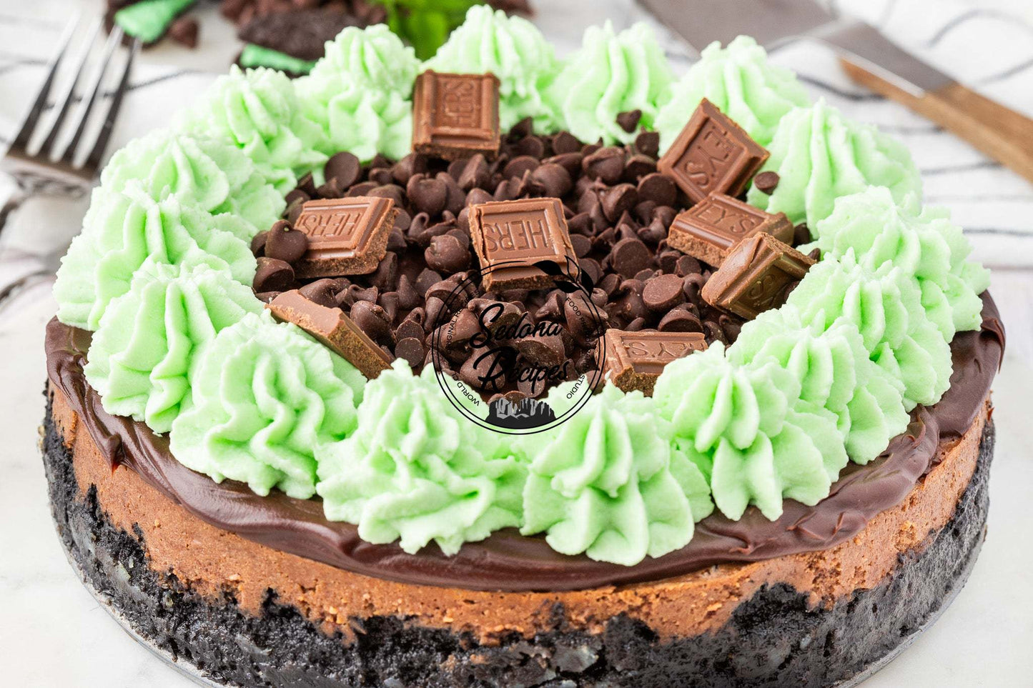 Chocolate Mint Cheesecake