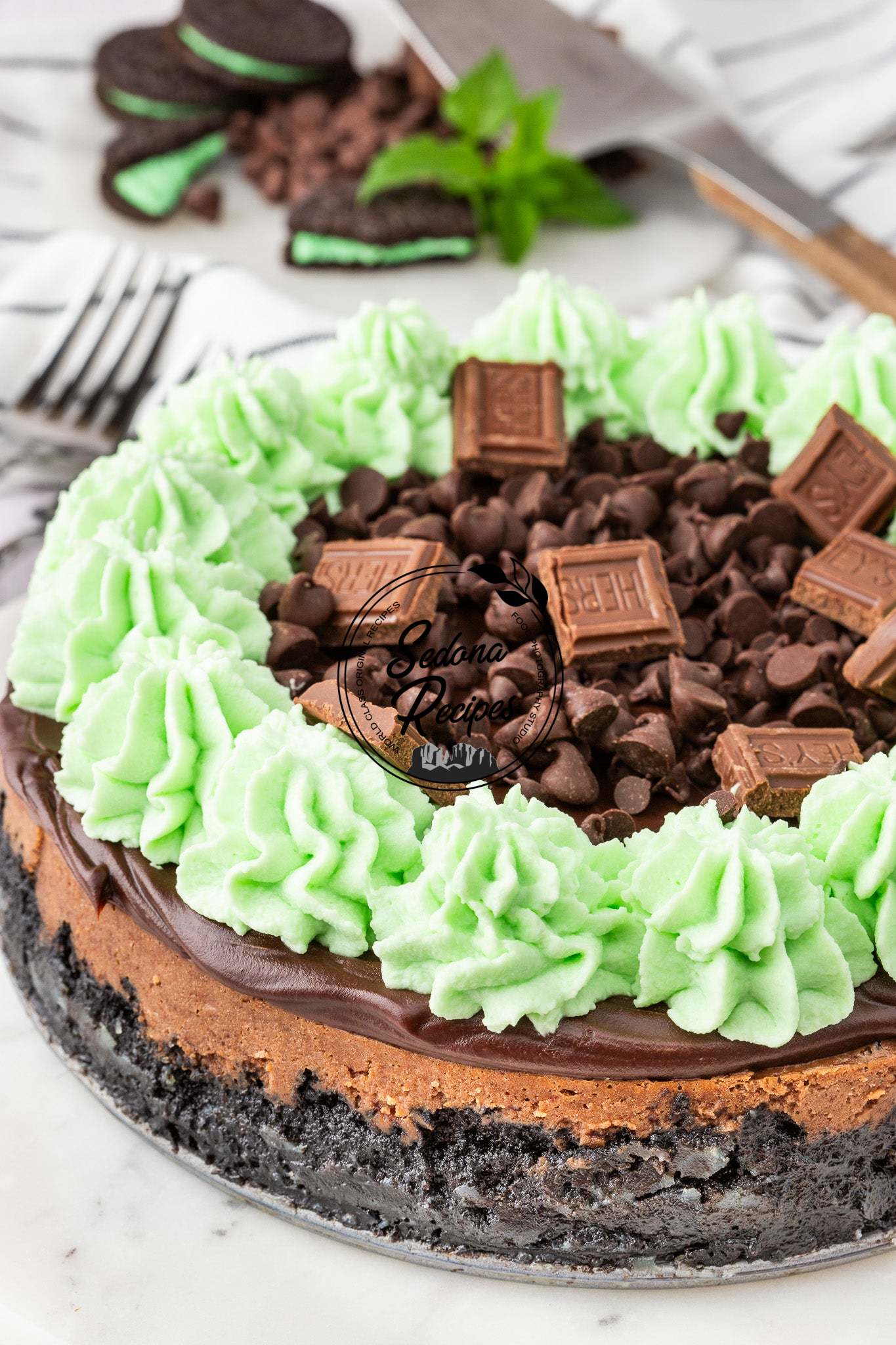 Chocolate Mint Cheesecake