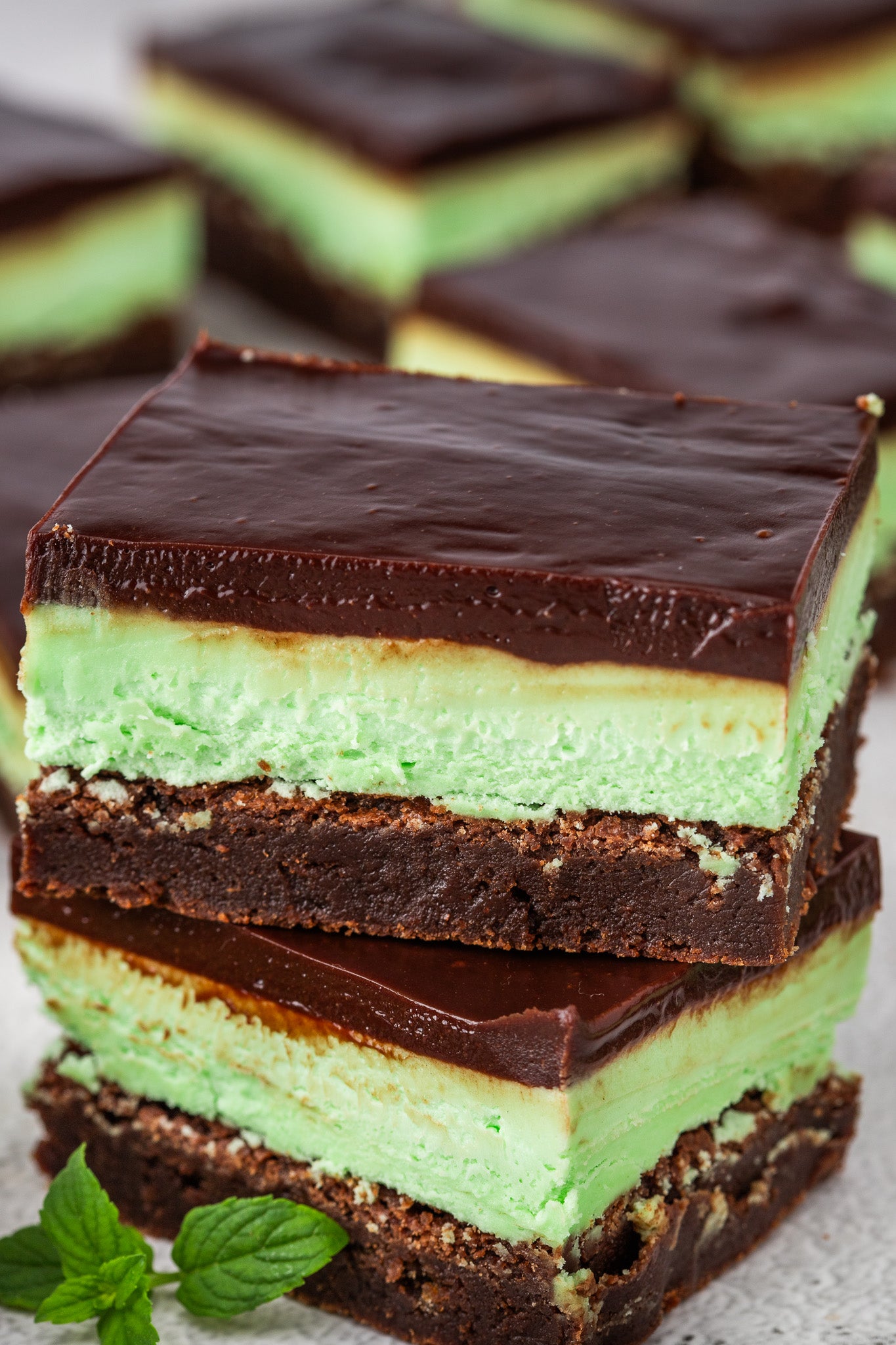 Fudgy Mint Chocolate Brownies