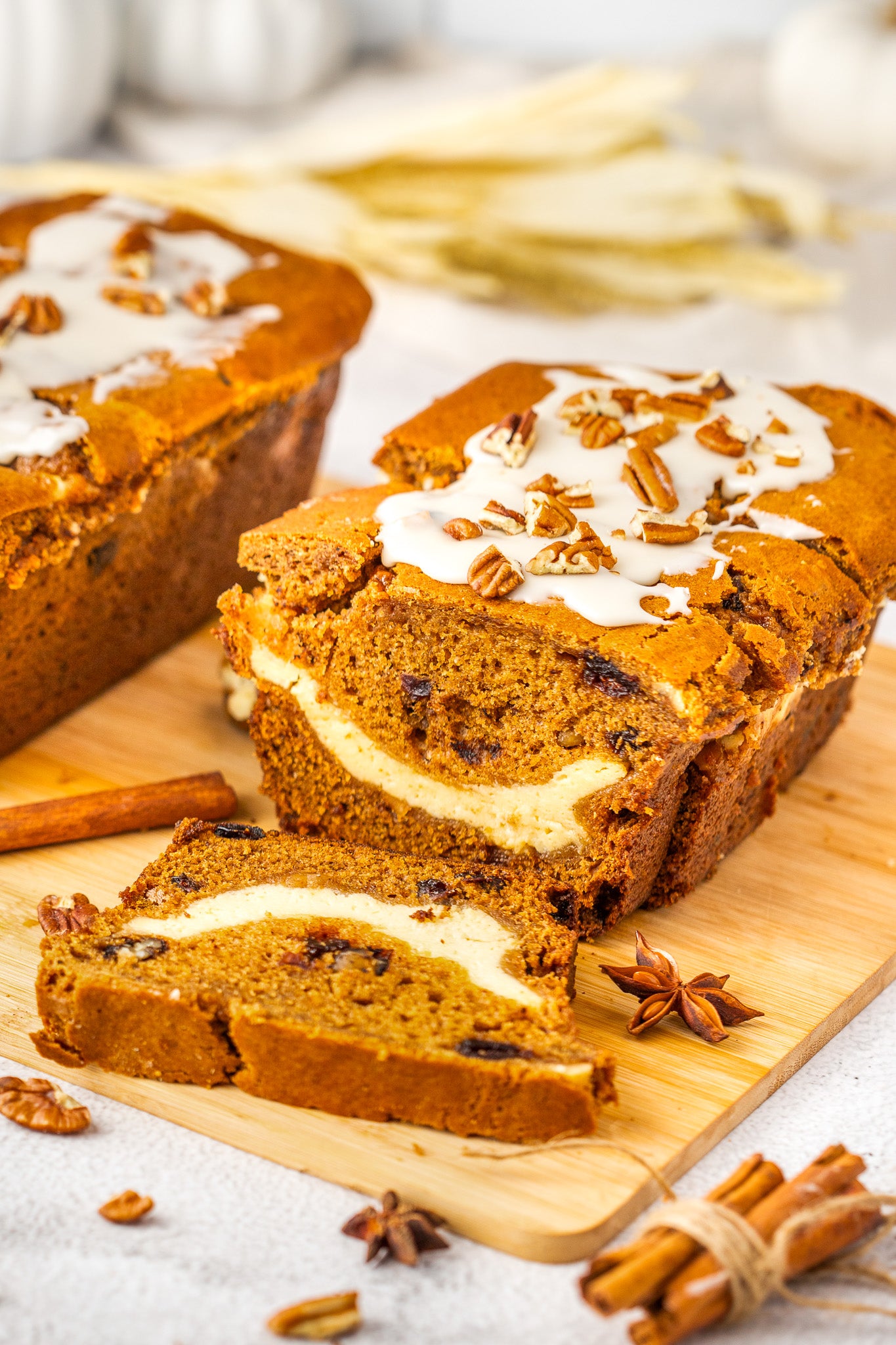 Pumpkin Cream Cheese Swirl Bread