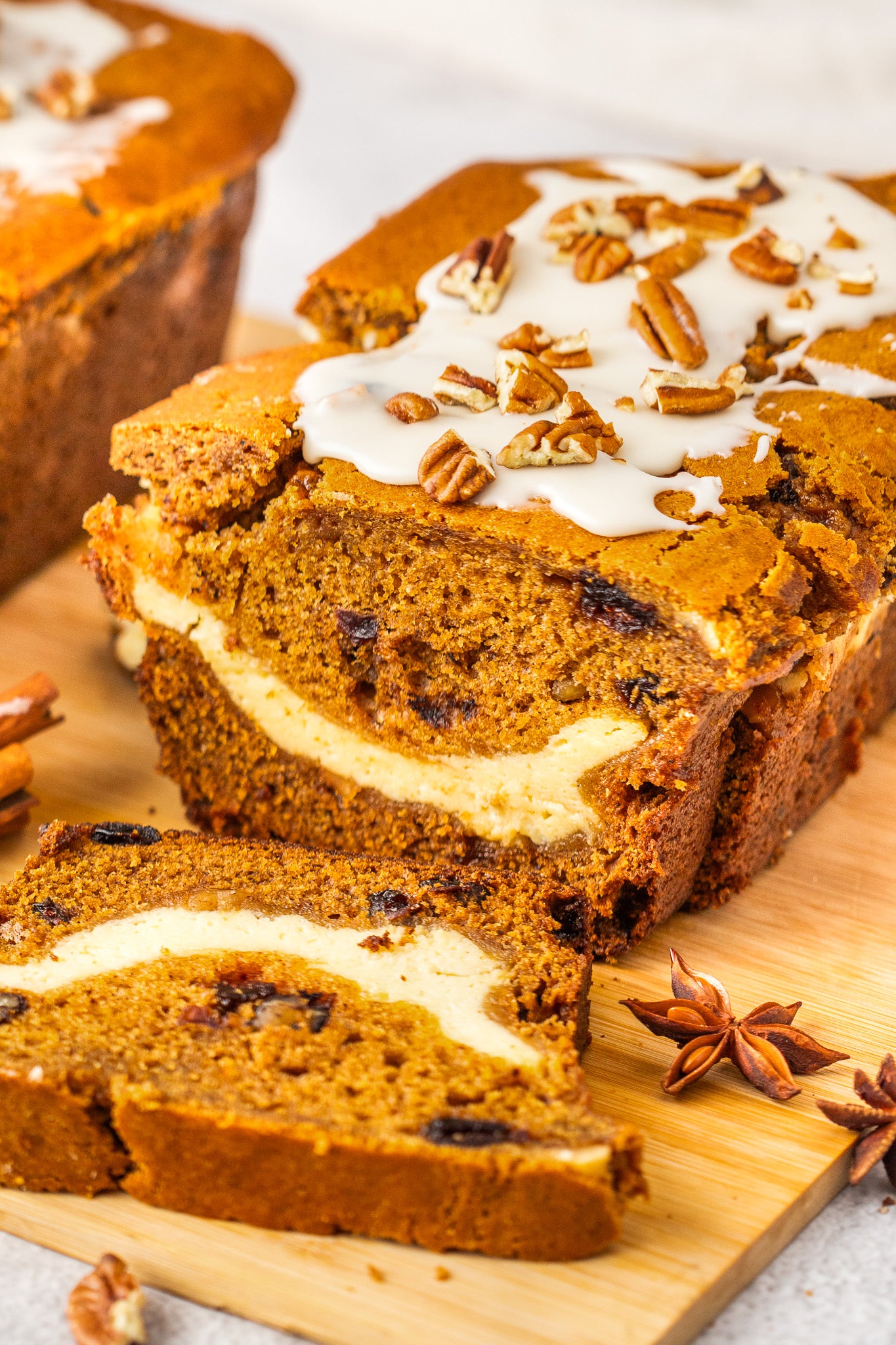 Pumpkin Cream Cheese Swirl Bread