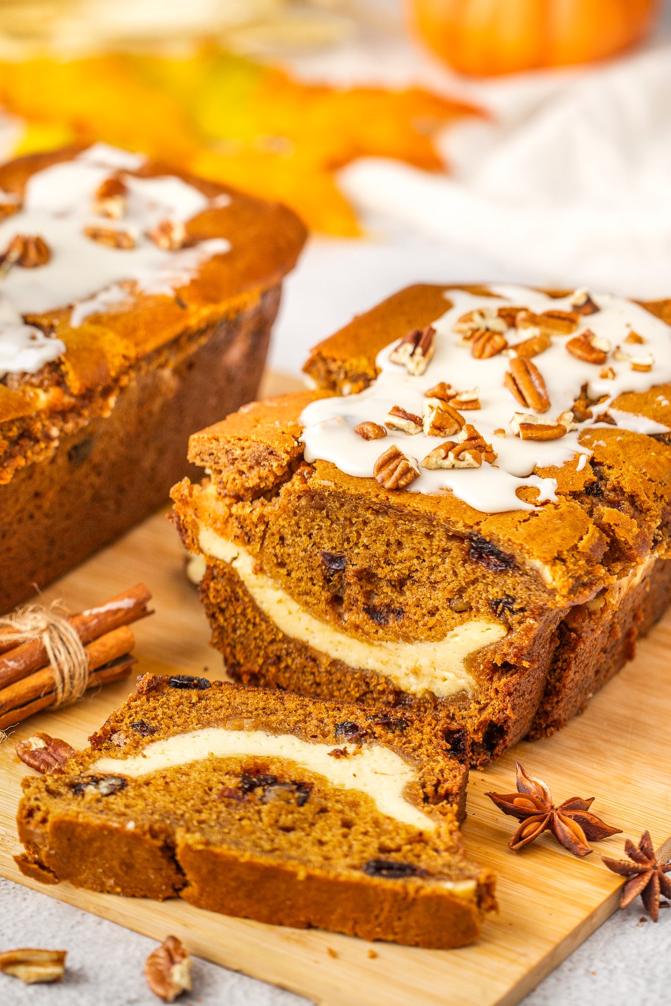 Pumpkin Cream Cheese Swirl Bread