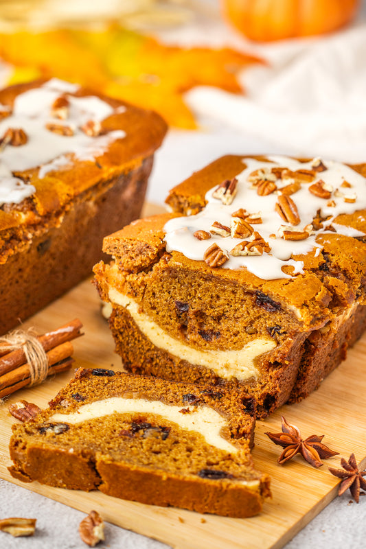 Pumpkin Cream Cheese Swirl Bread