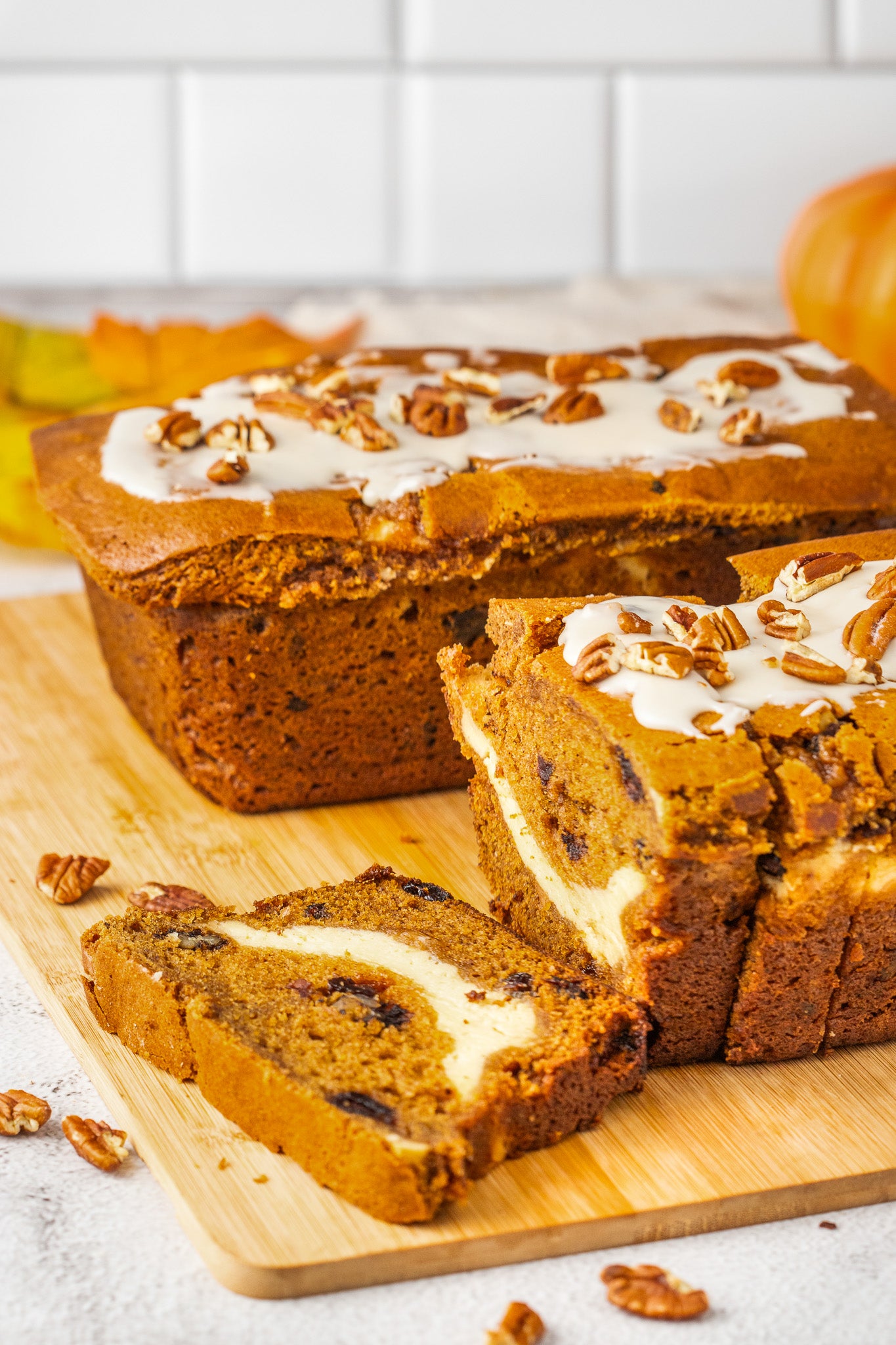 Pumpkin Cream Cheese Swirl Bread