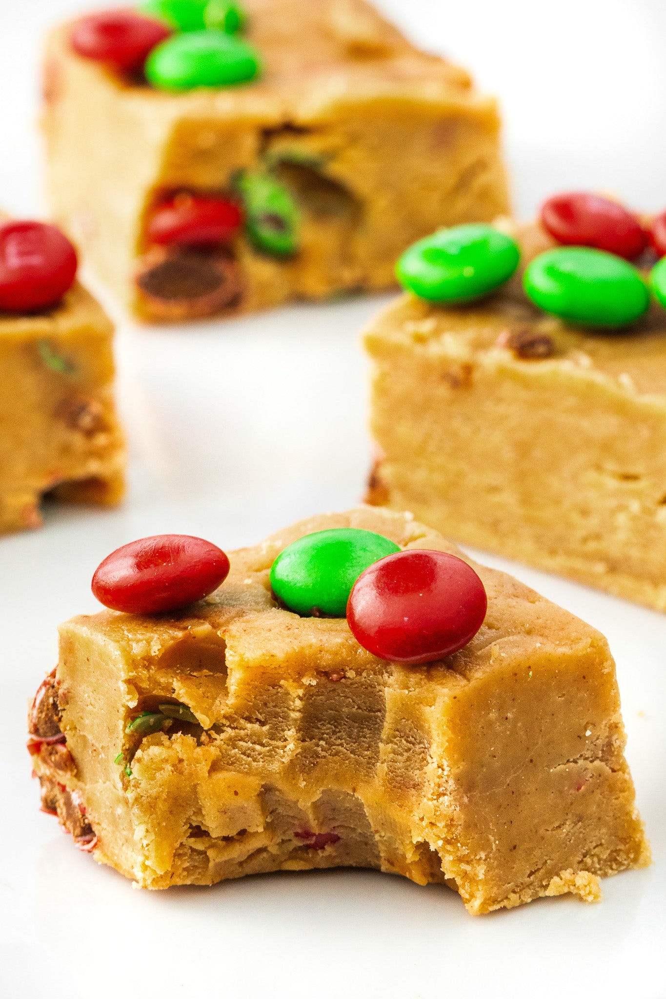 Peanut Butter M&M Christmas Fudge