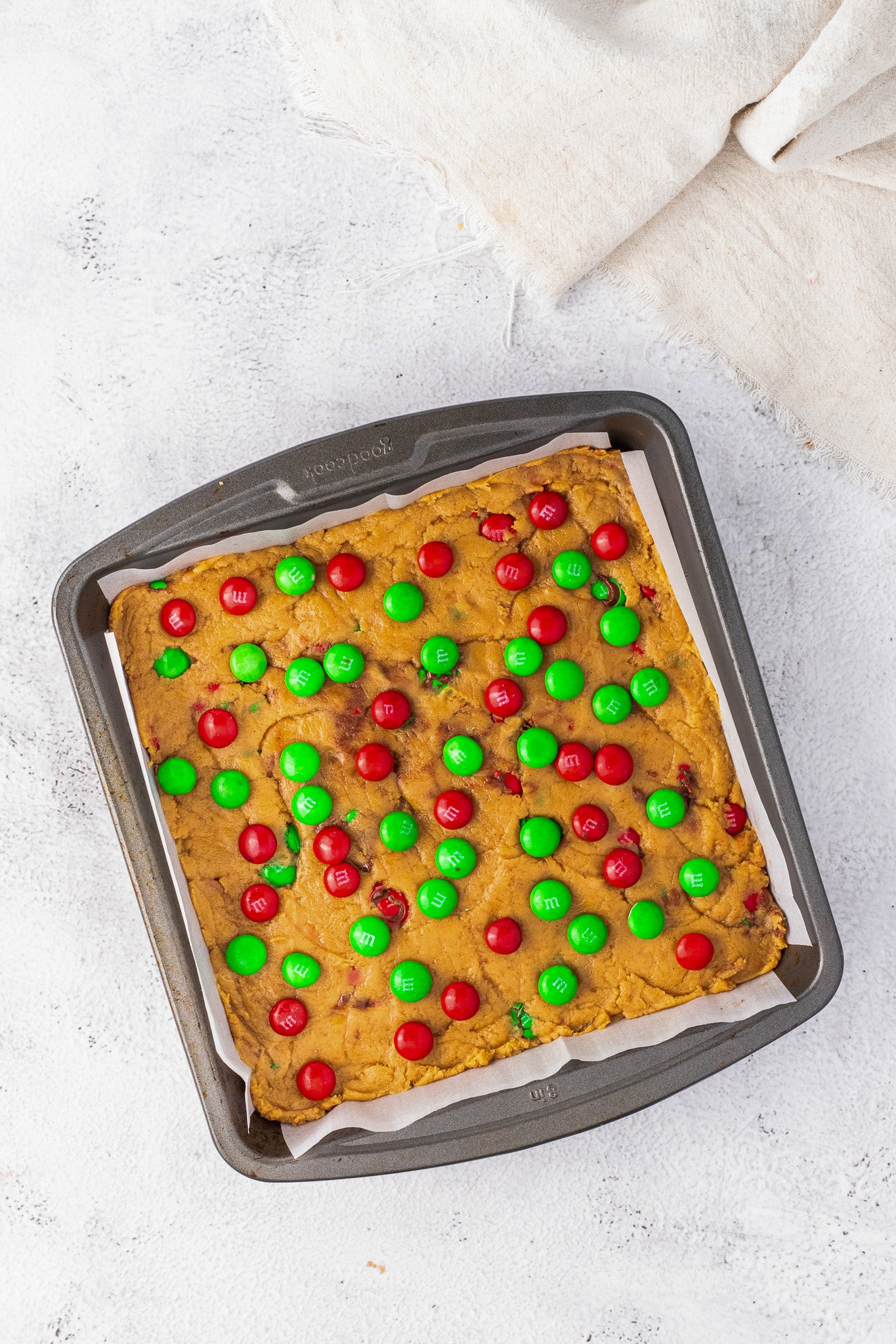 Peanut Butter M&M Christmas Fudge