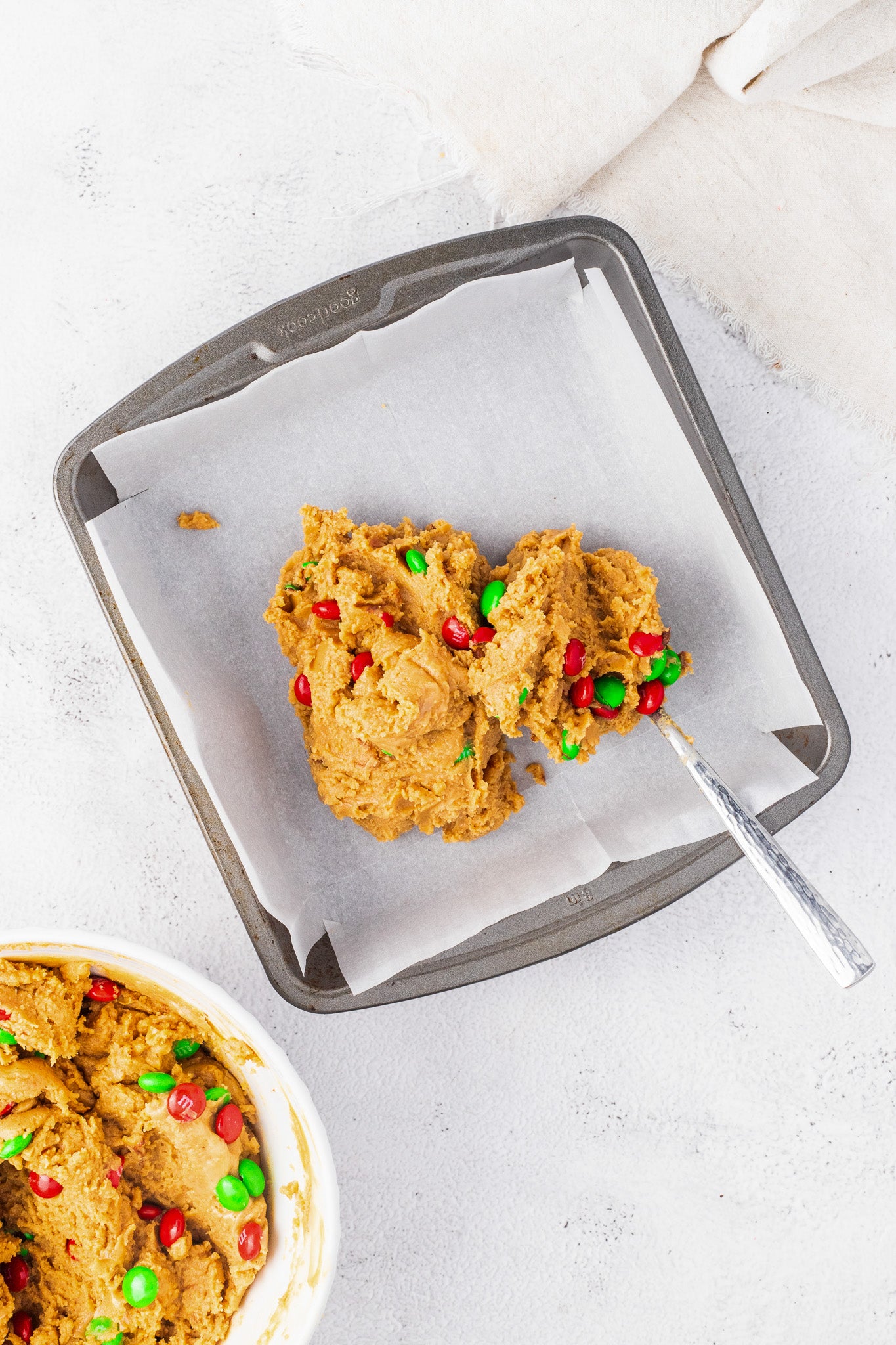 Peanut Butter M&M Christmas Fudge