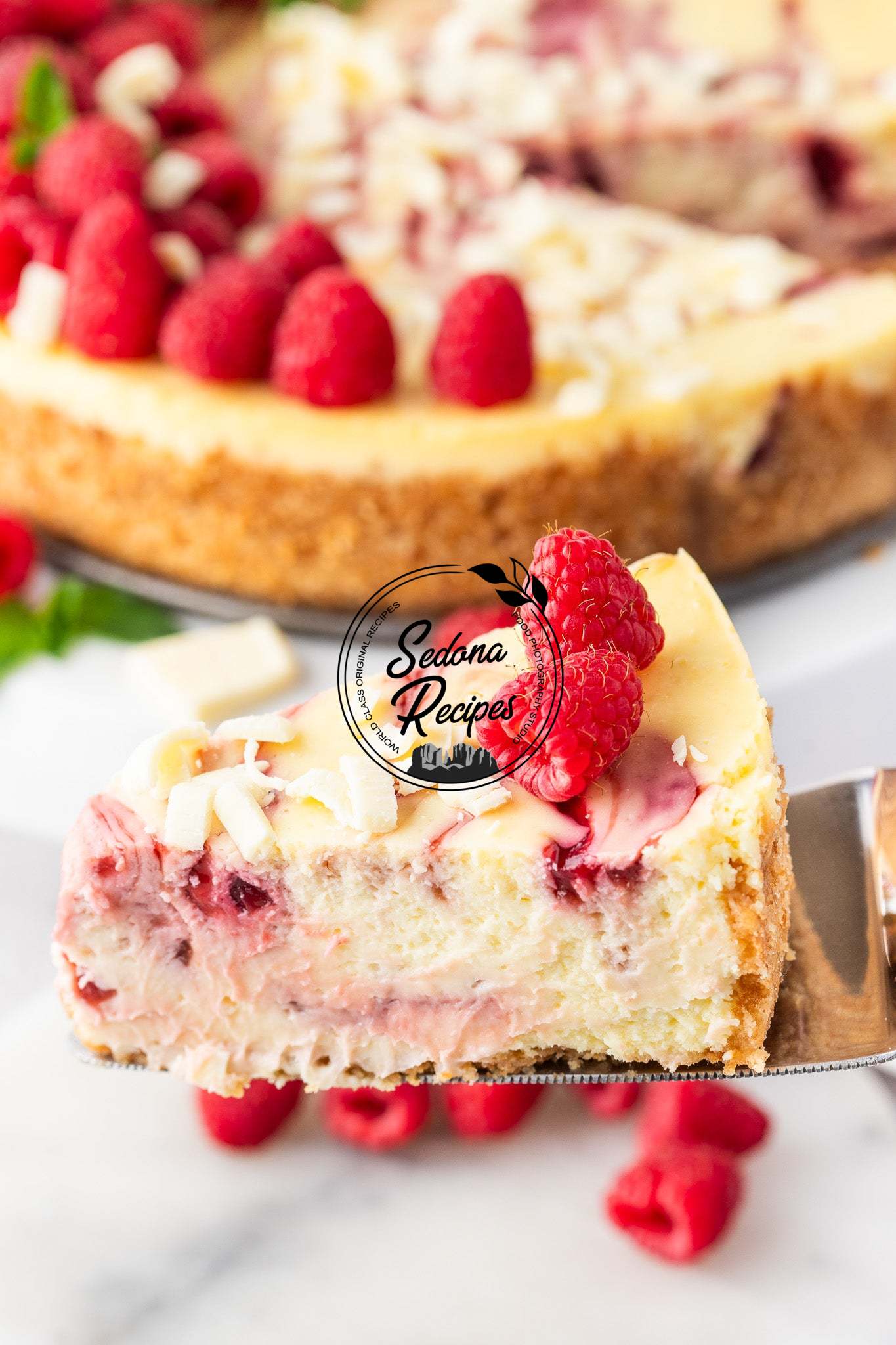 White Chocolate Raspberry Cheesecake