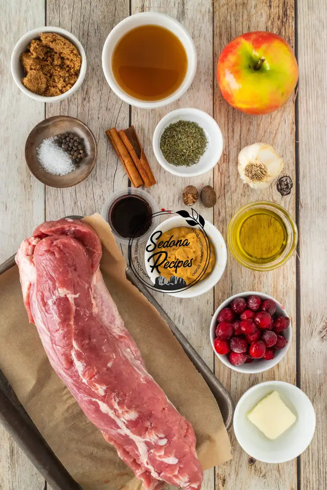 Apple Cider Glazed Pork Roast with Cranberry-Apple Topping