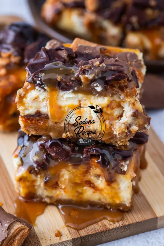 Butterfinger Caramel Cheesecake Bars