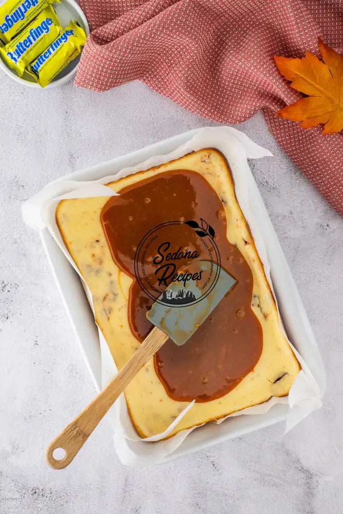 Butterfinger Caramel Cheesecake Bars