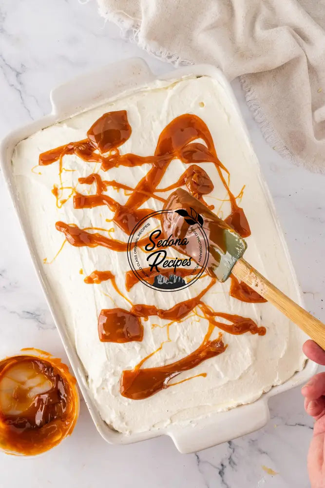 Caramel Turtle Poke Cake