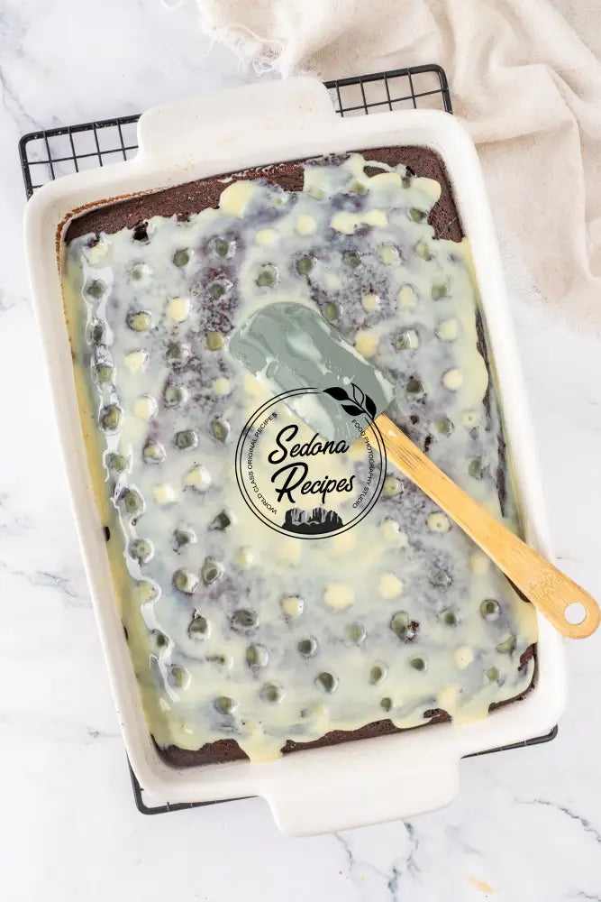 Caramel Turtle Poke Cake