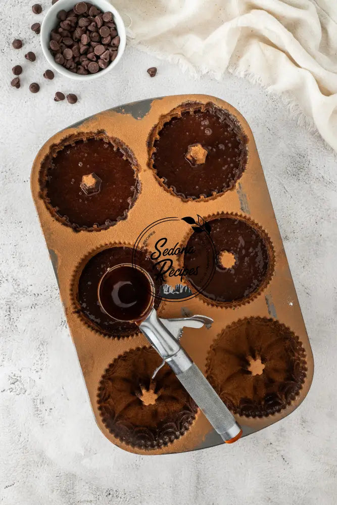 Chocolate Caramel Mini Bundt Cakes
