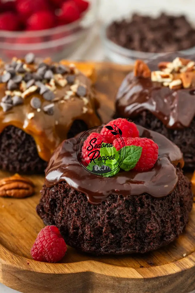 Chocolate Caramel Mini Bundt Cakes