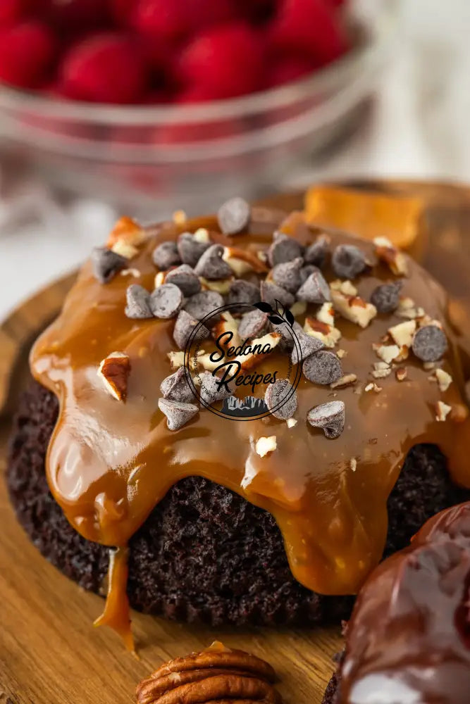 Chocolate Caramel Mini Bundt Cakes