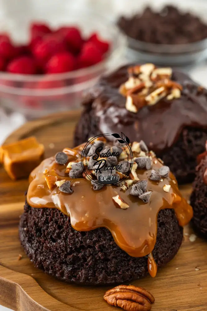 Chocolate Caramel Mini Bundt Cakes