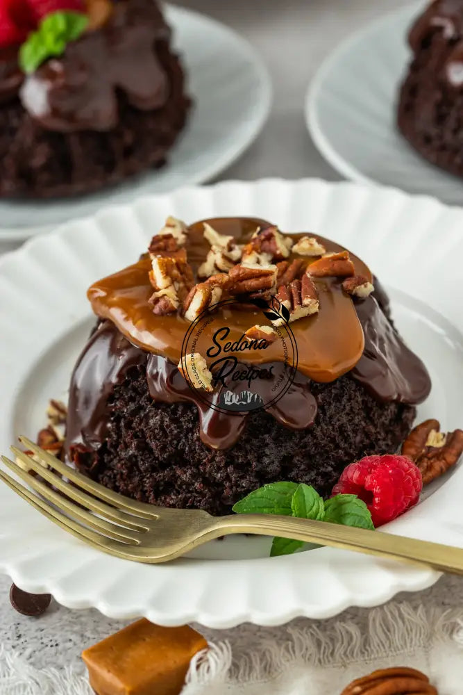 Chocolate Caramel Mini Bundt Cakes