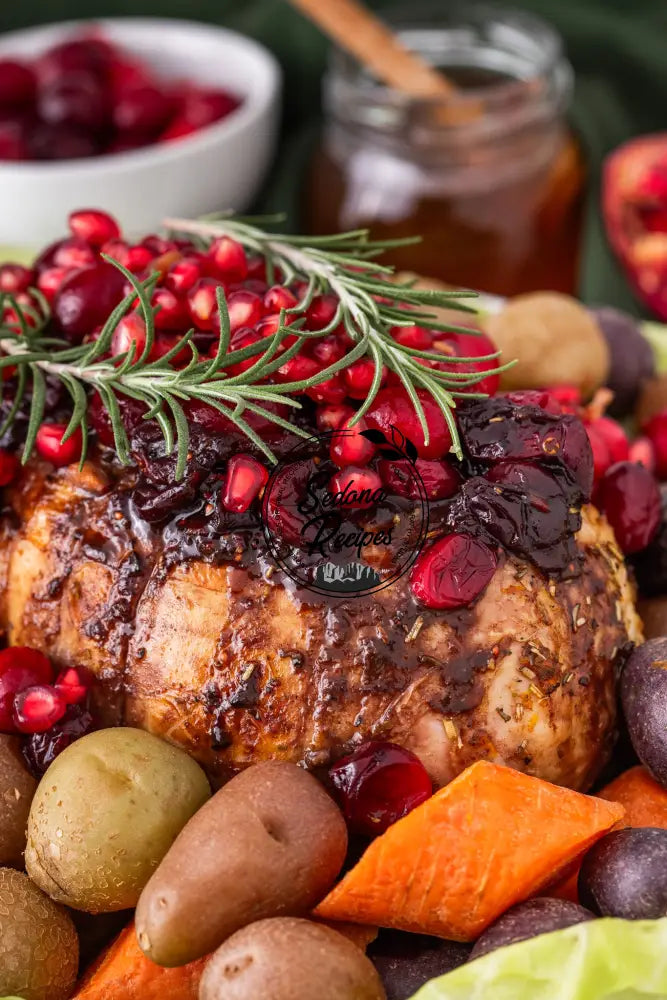 Cranberry–Pomegranate Glazed Turkey Breast