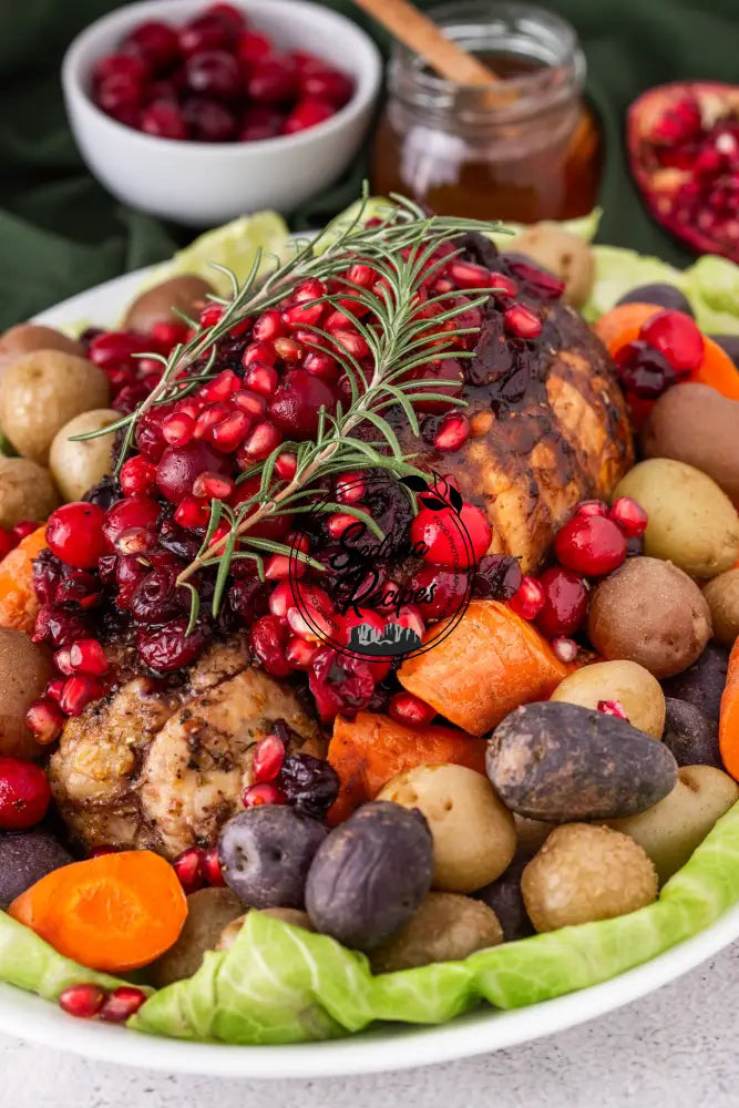 Cranberry–Pomegranate Glazed Turkey Breast
