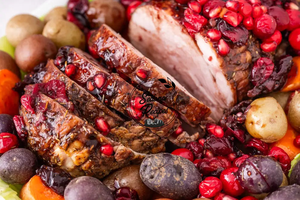 Cranberry–Pomegranate Glazed Turkey Breast