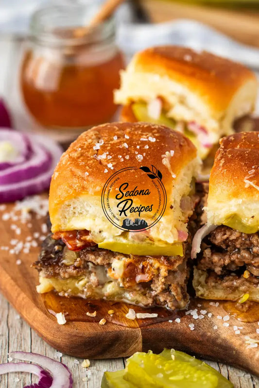 Crispy Bacon Hot Honey Smash Burger Sliders