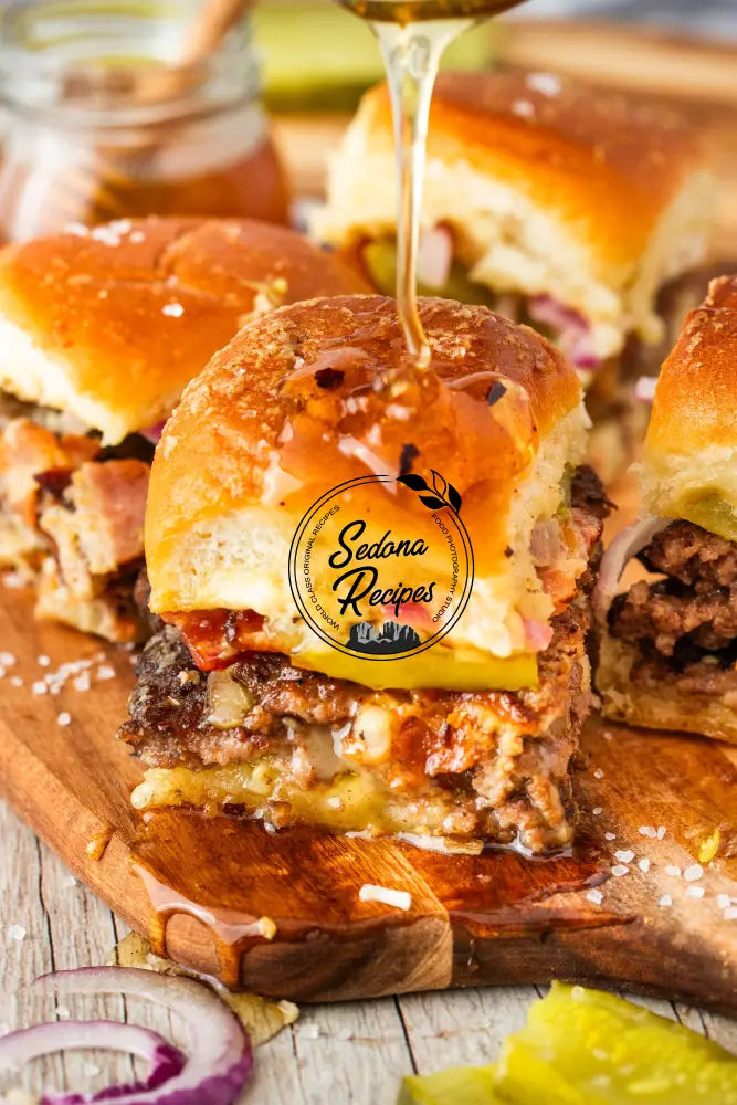Crispy Bacon Hot Honey Smash Burger Sliders