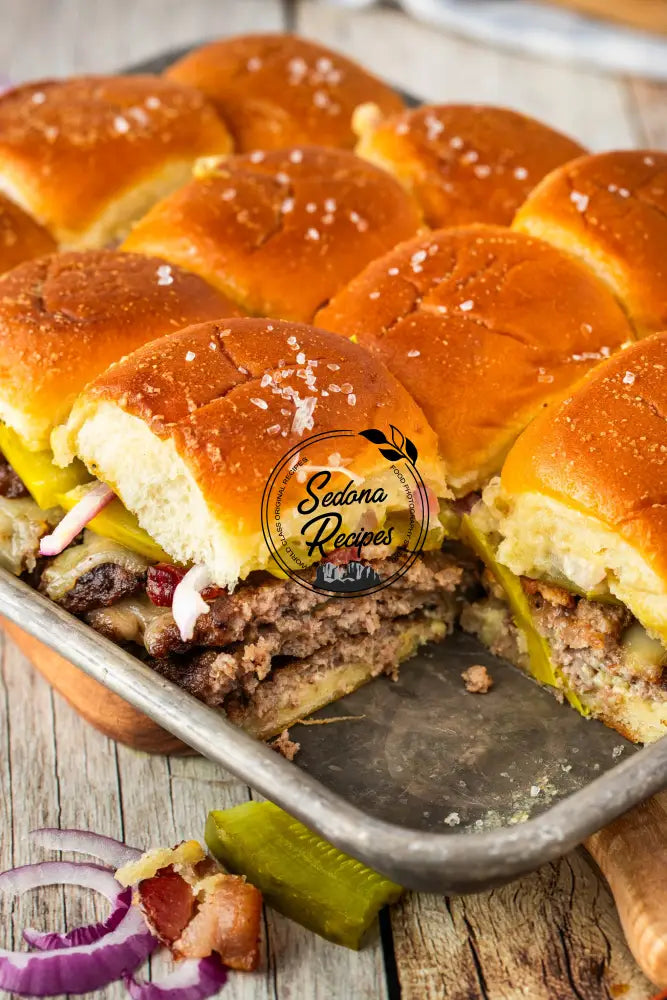 Crispy Bacon Hot Honey Smash Burger Sliders